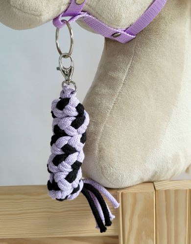 Uwiąz dla Hobby Horse ze sznurka – czarno-fioletowy