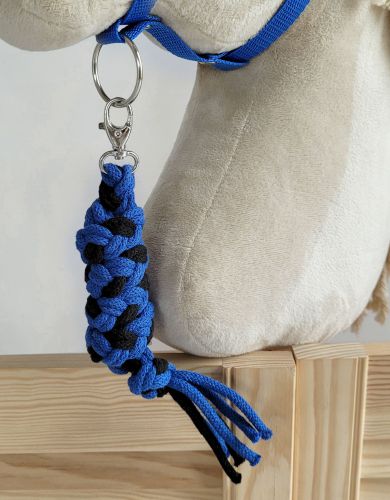 Uwiąz dla Hobby Horse ze sznurka – czarno-niebieski