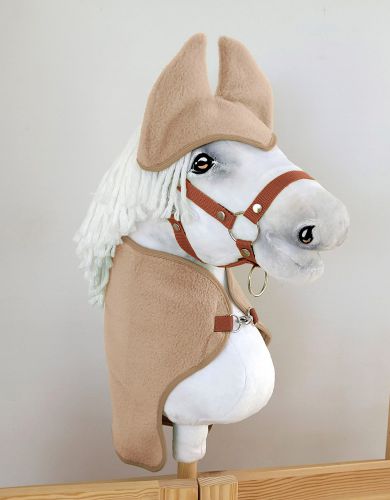 Set for Hobby Horse A3: Fleece blanket + earmuffs - camel